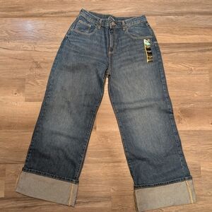 Art Class Kids Blue Jeans with Tan Cuffs